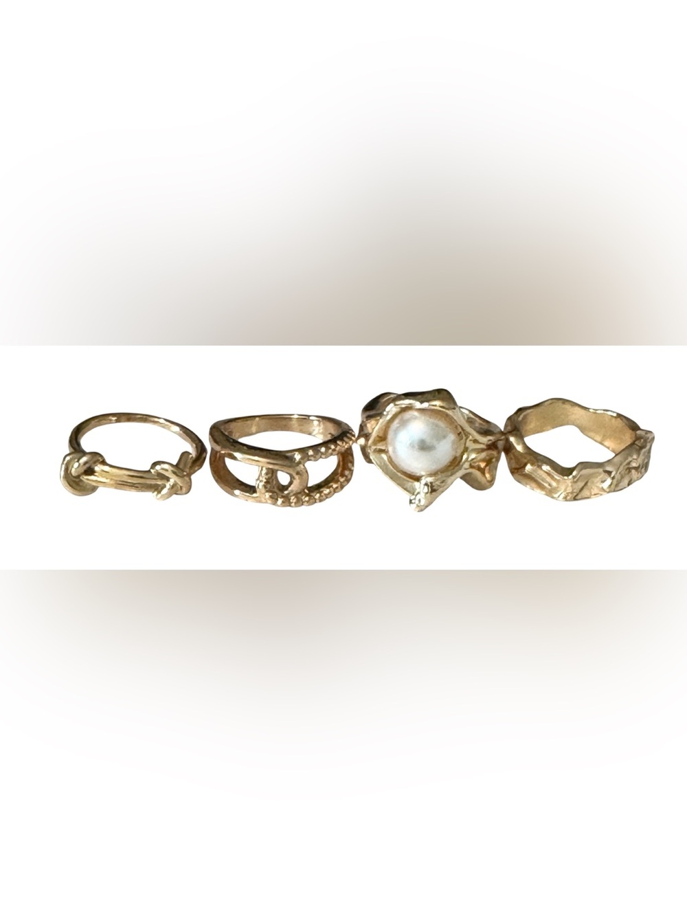 H&M Gold Color Ring Stack Size XS/S